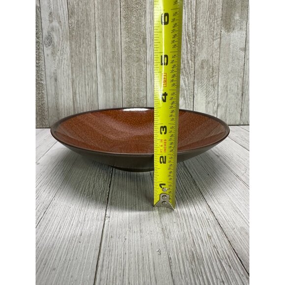 Vtg Mikasa Desert Breeze Brown Crackle Stoneware Soup Bowls MK132 8 5/8” Set 6 - Picture 9 of 9